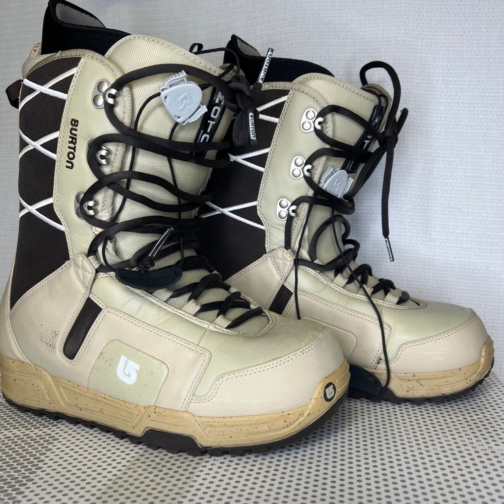 Burton Moto Snowboard Boots Mens 11 Khaki Brown 2006 Speed Zone Lacing B6156102S